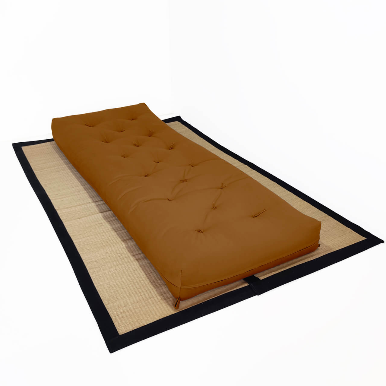 Futon Solteiro Dobrável Oriental Confort Plus Caramelo