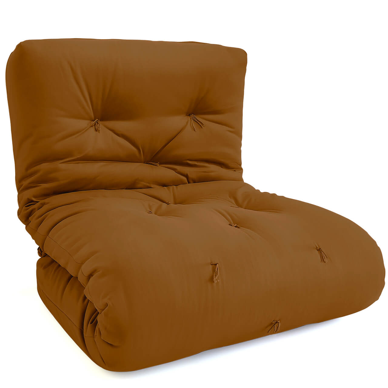 Futon Solteiro Dobrável Oriental Confort Plus Caramelo