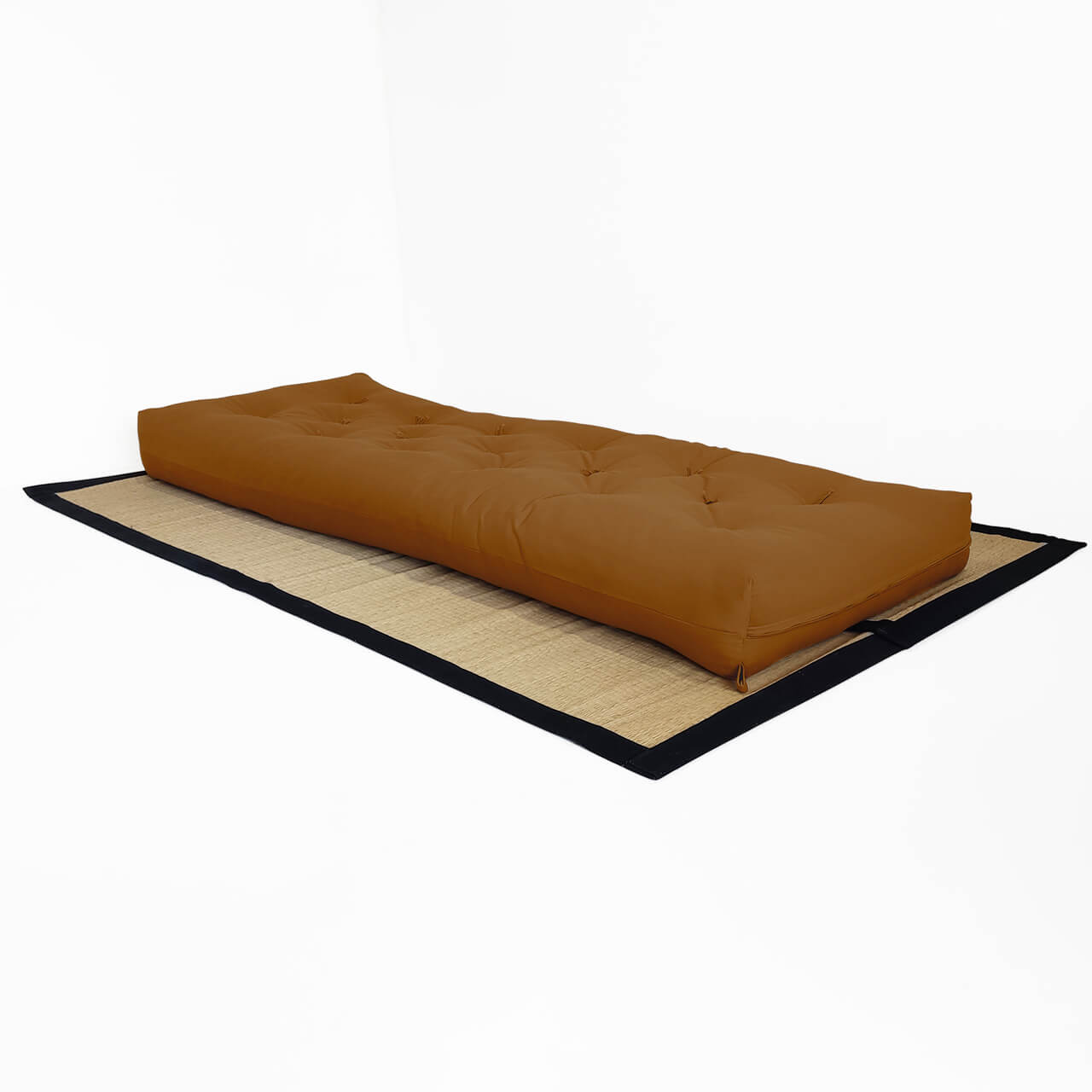 Futon Solteiro Dobrável Oriental Confort Plus Caramelo