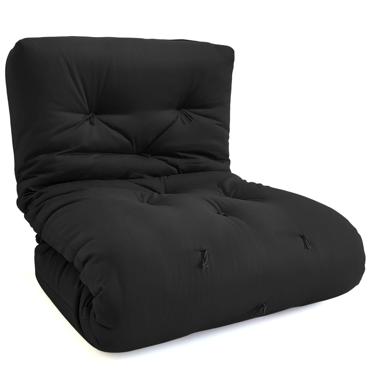 Futon Solteiro Dobrável Oriental Confort Plus Preto Acquablock