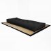 Futon Solteiro Dobrável Oriental Confort Plus Preto Acquablock