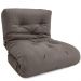 Futon Solteiro Oriental D28 Dobrável Cinza
