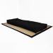 Futon Solteiro Oriental D28 Dobrável Preto