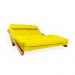 Poltrona New York Reclinável Casal Futon Amarelo Sala de Estar