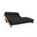 Poltrona New York Reclinável Casal Futon Preto Sala de Estar
