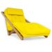 Poltrona New York Reclinável Sala de Estar Sarja Amarelo