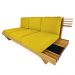 Sofá 3 Lugares Madeira Nobre Maciça Xangai Sala Moderna Amarelo