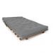 Sofá Cama Casal Futon Oriental Cinza Madeira Nobre Natural