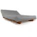 Sofá Cama Casal Futon Oriental Cinza Madeira Nobre Natural