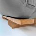 Sofá Cama Casal Futon Oriental Cinza Madeira Nobre Natural
