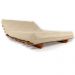 Sofá Cama Casal Futon Oriental Com Madeira Nobre  Natural - Bege Claro