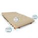 Sofá Cama Casal Futon Oriental Com Madeira Nobre  Natural - Bege Claro