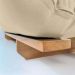 Sofá Cama Casal Futon Oriental Com Madeira Nobre  Natural - Bege Claro