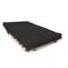 Sofá Cama Casal Futon Oriental Preto Madeira Nobre  Natural