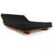 Sofá Cama Casal Futon Oriental Preto Madeira Nobre  Natural