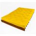 Sofá Cama Casal Futon Tokio Amarelo Madeira Maciça Cor Imbuia