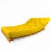 Sofá Cama Casal Futon Tokio Amarelo Madeira Maciça Cor Mel