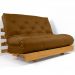 Sofá Cama Casal Futon Tokio Caramelo Madeira Maciça Cor Mel