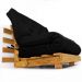 Sofá Cama Casal Futon Tokio Preto Madeira Maciça Cor Mel