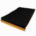 Sofá Cama Casal Futon Tokio Preto Madeira Maciça Cor Mel