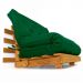 Sofá Cama Casal Futon Tokio Verde Bandeira Madeira Maciça Cor Mel