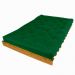 Sofá Cama Casal Futon Tokio Verde Bandeira Madeira Maciça Cor Mel