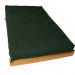 Sofá Cama Casal Futon Tokio Verde Militar Madeira Maciça Grapia Cor Natural
