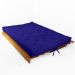 Sofá Cama Futon L Acquablock Azul Royal Madeira Nobre Maciça