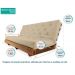Sofá Cama Futon L Acquablock Azul Royal Madeira Nobre Maciça