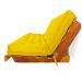 Sofá Cama Futon L Sarja Amarelo em Madeira Nobre Maciça