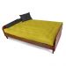 Sofá Cama Paris Acquablock Amarelo Madeira Maciça Cor Imbuia