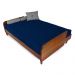 Sofá Cama Paris Acquablock Azul Royal Madeira Nobre Imbuia
