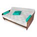 Sofá Cama Paris Acquablock Branco Off Madeira Maciça Cor Imbuia