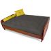 Sofá Cama Paris Acquablock Chumbo Madeira Maciça Cor Imbuia