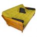 Sofá Cama Paris Acquablock Madeira Nobre Natural - Amarelo