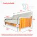 Sofá Cama Paris Acquablock Madeira Nobre Natural - Amarelo