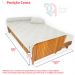 Sofá Cama Paris Acquablock Madeira Nobre Natural - Amarelo