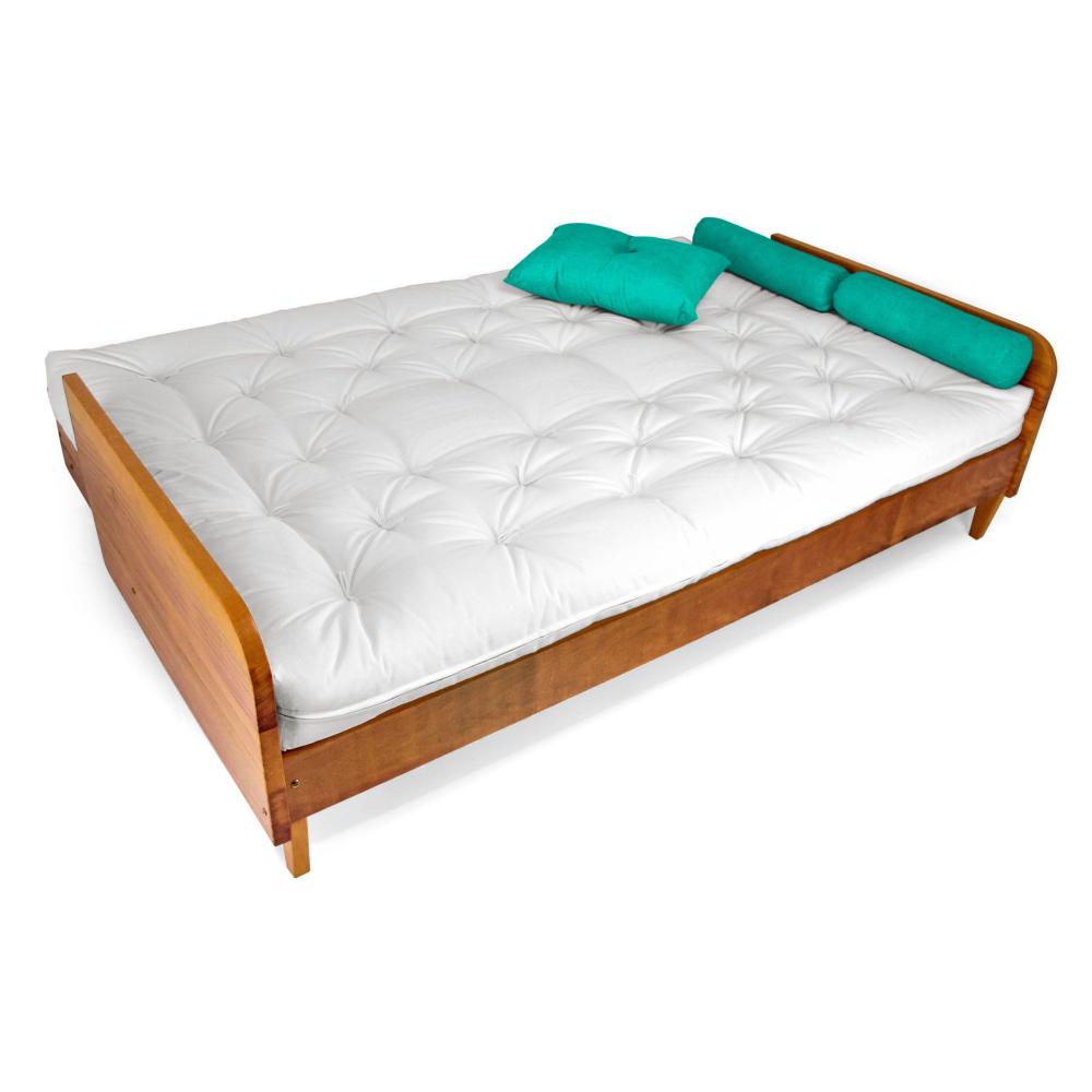 Sofá Cama Paris Acquablock Madeira Nobre Natural - Branco Off