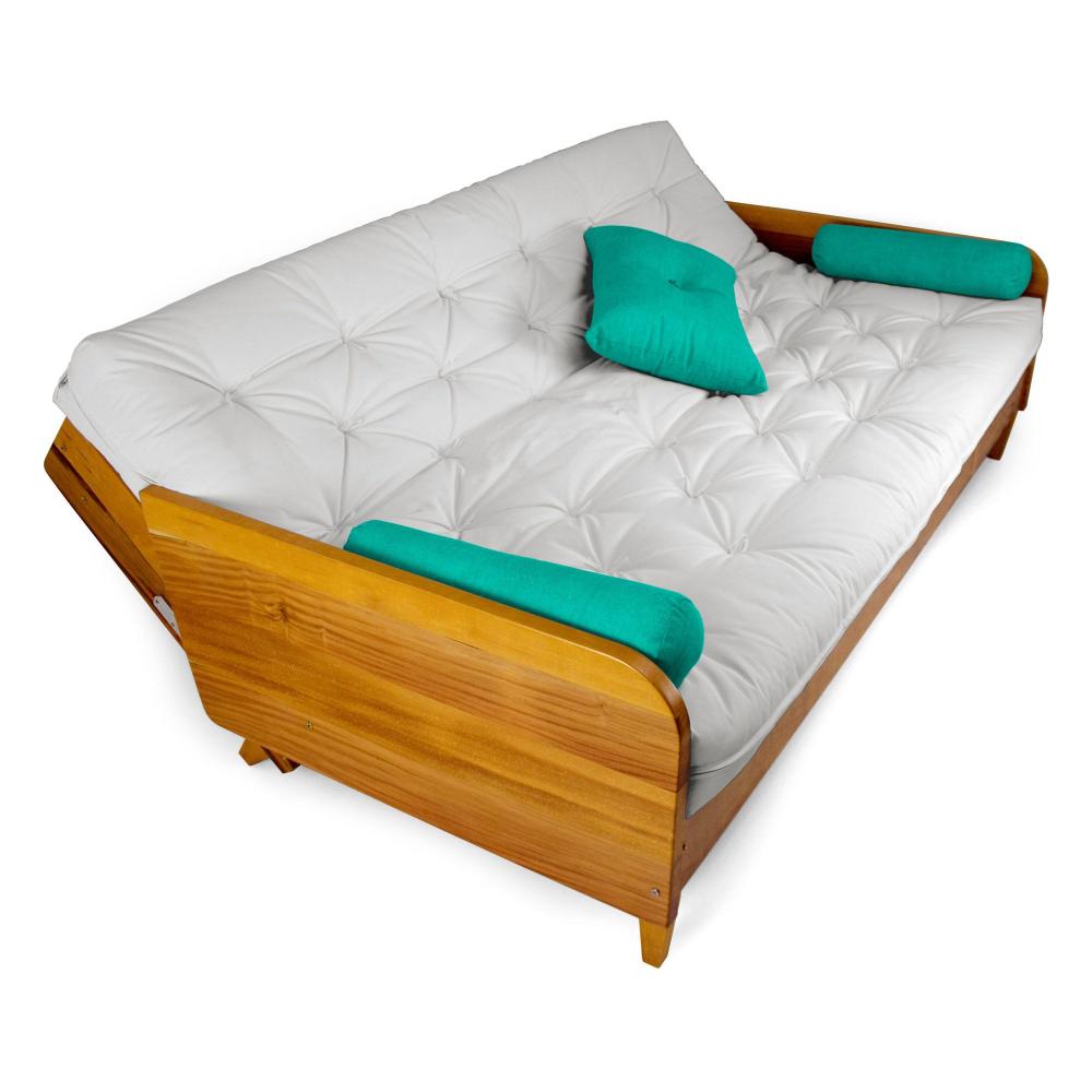 Sofá Cama Paris Acquablock Madeira Nobre Natural - Branco Off