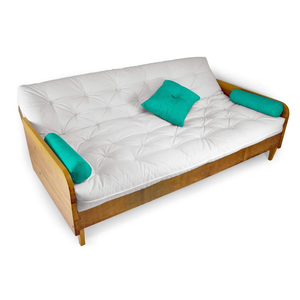 Sofá Cama Paris Acquablock Madeira Nobre Natural - Branco Off