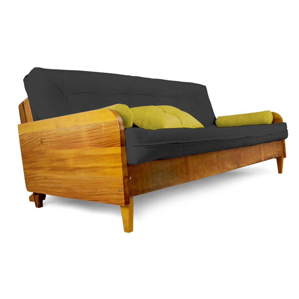Sofá Cama Paris Acquablock Madeira Nobre Natural