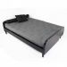 Sofá Cama Paris Cinza Madeira Nobre Preta