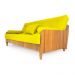Sofá Cama Paris Ripado Acquablock Amarelo Madeira Nobre