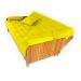Sofá Cama Paris Ripado Acquablock Amarelo Madeira Nobre