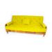 Sofá Cama Paris Ripado Acquablock Amarelo Madeira Nobre