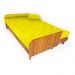 Sofá Cama Paris Ripado Acquablock Amarelo Madeira Nobre