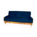 Sofá Cama Paris Ripado Acquablock Madeira Nobre - Azul Royal