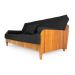 Sofá Cama Paris Ripado Acquablock Madeira Nobre - Preto
