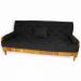 Sofá Cama Paris Ripado Acquablock Madeira Nobre - Preto