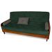Sofá Cama Paris Sarja Madeira Nobre Imbuia - Verde Militar